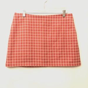 NWT Orange Plaid Urban Outfitters Mini Skirt L